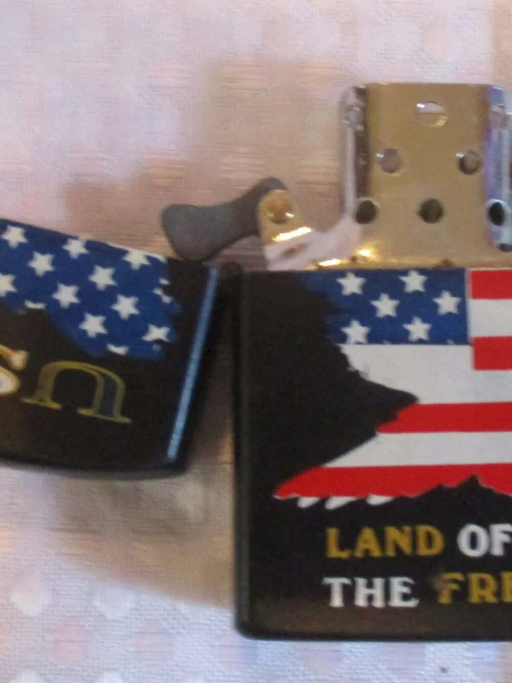 ROMAN USA Land Of The Free! Patriotic Eagle Cigarette Lighter Made in China